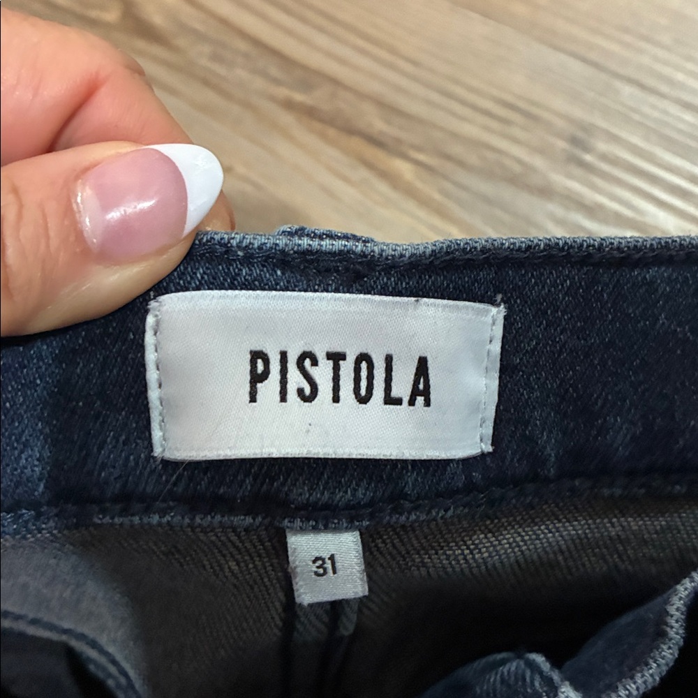 Pistola Women’s Straight leg Jeans Stretch denim Size 31 Dark wash High rise - Picture 3 of 10